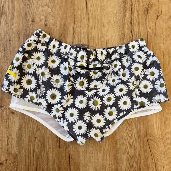 ★NWT adidas by stella mccartney Layered floral-print stretch-mesh short S★ - Picture 7 of 9